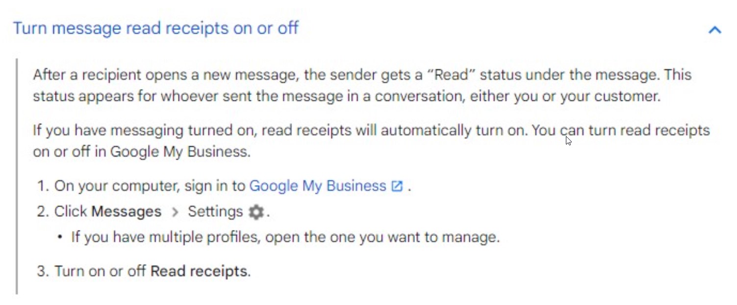 Google My Business Messaging Now Offers Read Receipts
