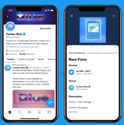 Twitter Launches New NFT Profile Image Display Option to Twitter Blue Subscribers