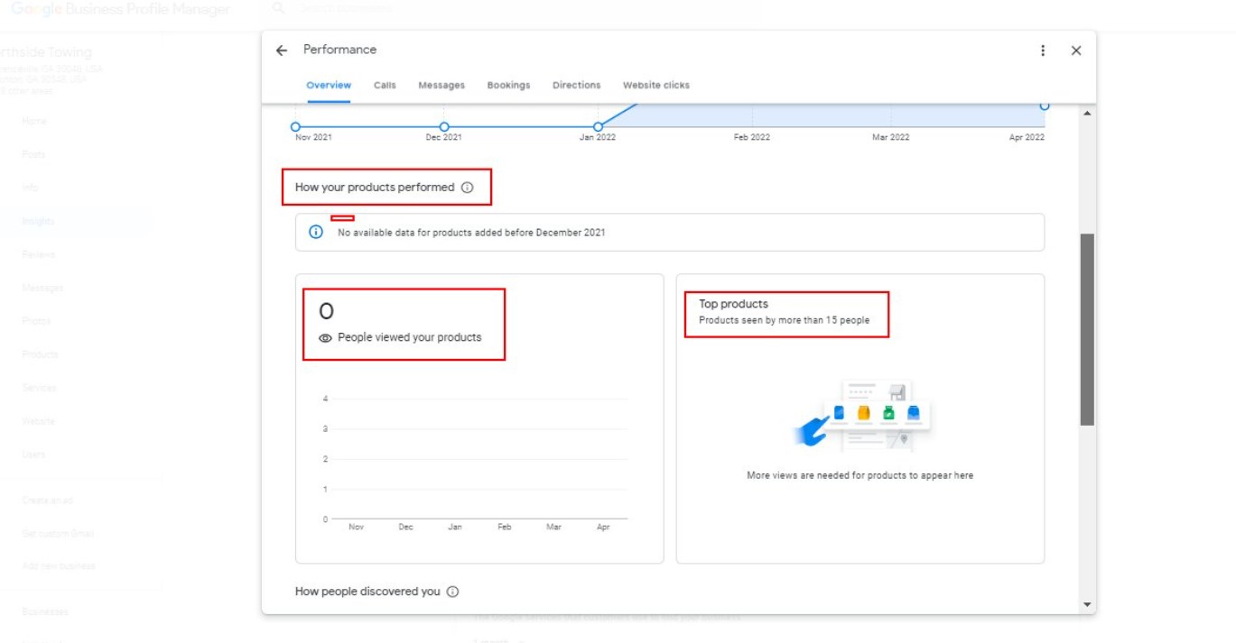 Google Business Profile Dashboard Now Shows A Product Performance Tab