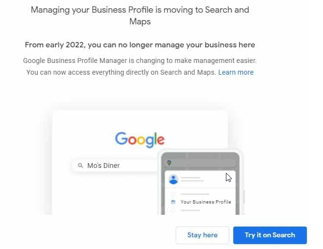 Is the Google Business Profile Manager going away for multi-locations businesses as well?