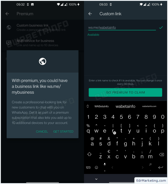Custom Links, Multiple Linked Devices and More Coming to WhatsApp Premium