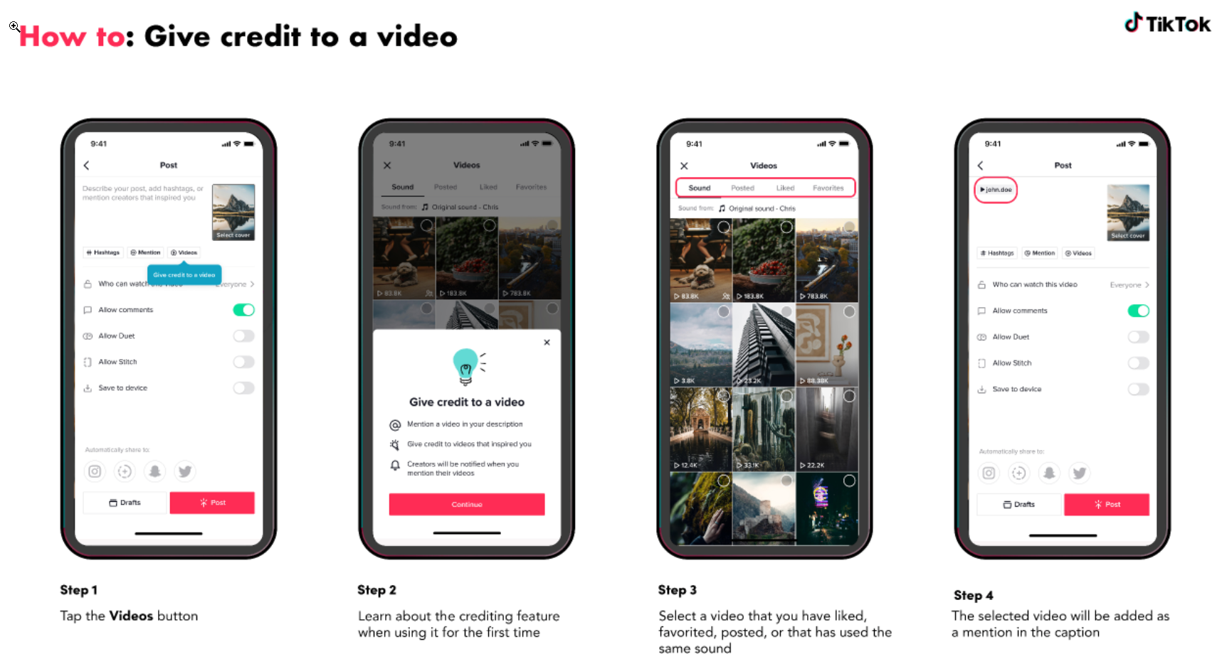 Tiktok Launches Its First Creator Crediting Tool To Help Video Creators Cite Their Inspiration