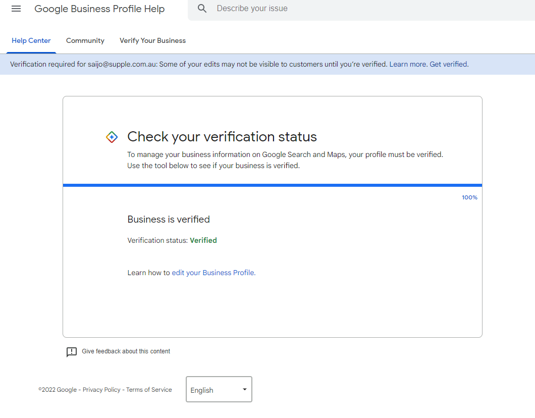 Google Adds a Check your verification status for Business Profile